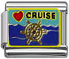 Italian Charms 9mm - Fits Nomination - HEART CRUISE BOAT -T